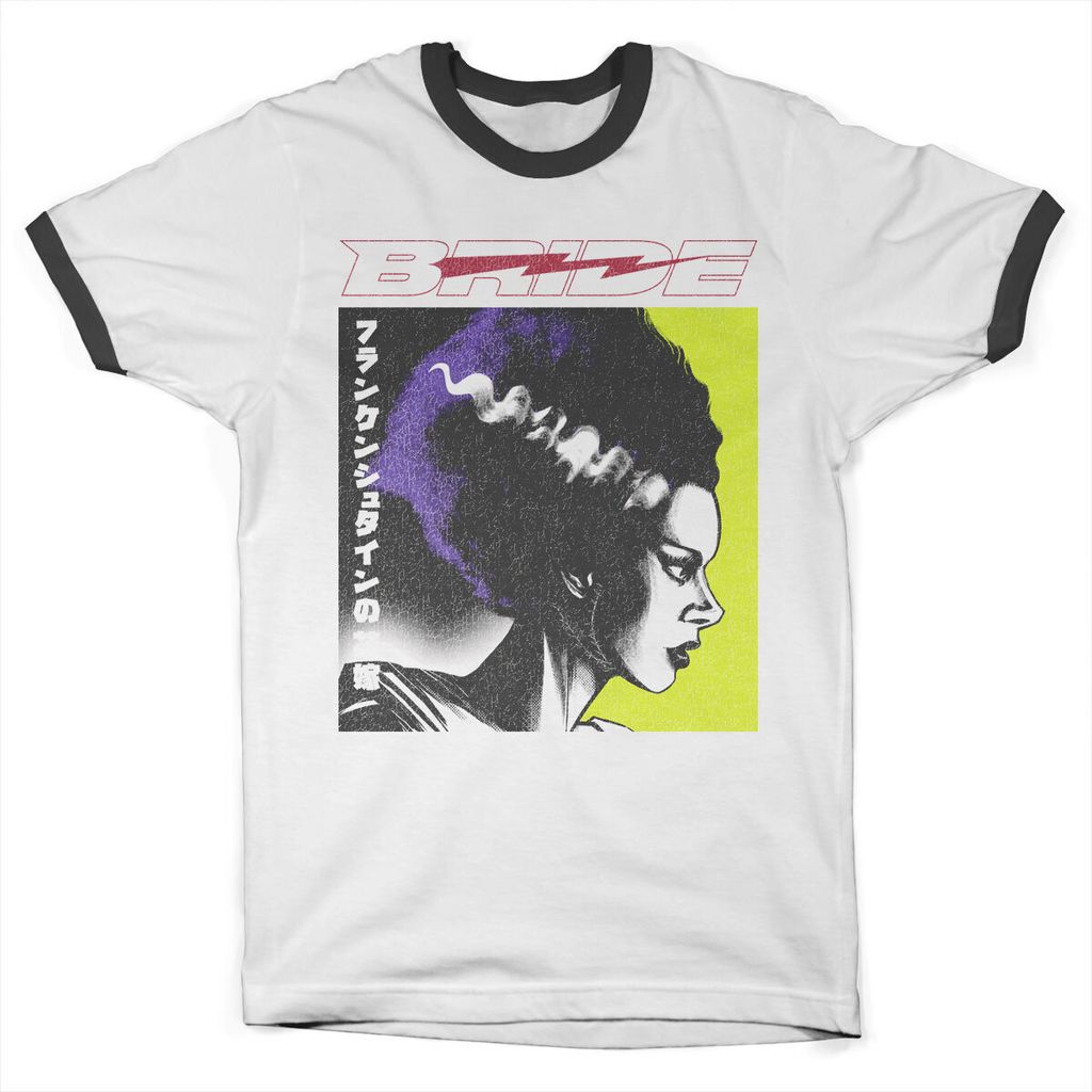 Bride of Frankenstein Ringer Tee - Medium - WhiteBlack