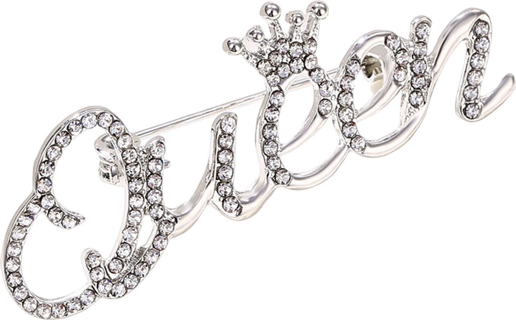 Mode Strass Königin Brief Brosche Pins für Frauen Luxus Crown Corsage Party Hochzeit Geschenke Kleidung Zubehör