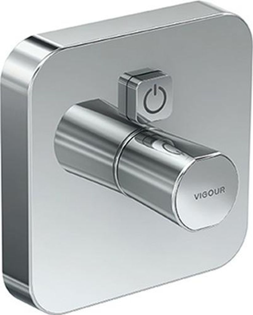 VIGOUR Farbset Individual 4.0 TipTec Mischer für 1 Verbraucher eckig verchromt V4TFM1E