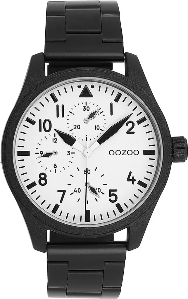Oozoo orologio da polso in metallo nero Timepieces orologio analogico da uomo al quarzo UOC11508