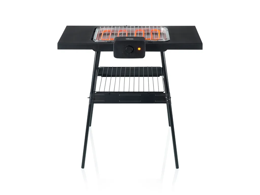 Grill barbecue électrique 2000W avec grande tablette et pied stable - 2