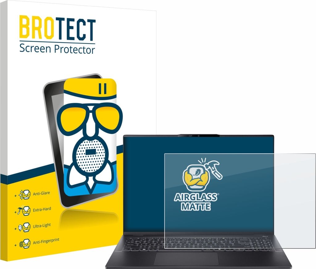 BROTECT Entspiegelungs Schutzglas für Acer Swift 16 AI Schutzfolie Panzer Folie Glas Display Schutz matt
