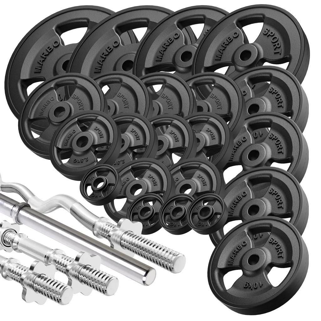 Marbo Sport set di piastre gommate Tri-Grip 172 kg Immagine del prodotto 