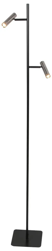 Lampadaire design en métal noir liseuse de salon l'éclairage LED