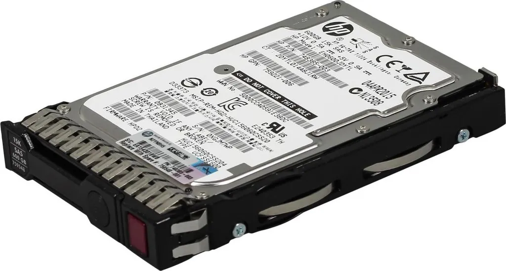 Disque dur SAS 600 Go HPE haute performance 15k pour traitement de données