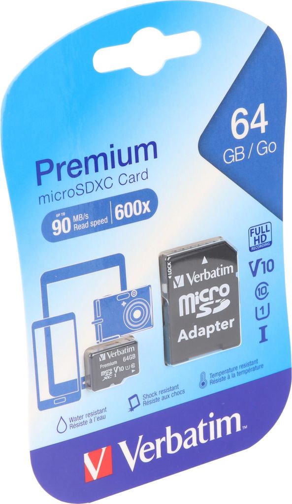 Verbatim Premium 64 GB MicroSDXC Class 10 Zdjęcie produktu 