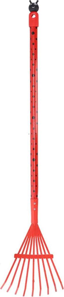 Esschert Design Kinderrasenrechen Rot Insektenmotiv 88,6 cm - Metall