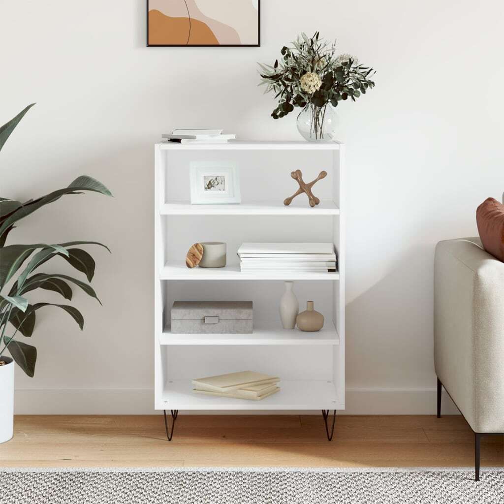 "2026 Aktion"Highboard - Schubladenkommode/Sideboard - elegantes Design - Flur, Wohnzimmer - Weiß 57x35x90cm Holzwerkstoff NEU644556 - Kommoden