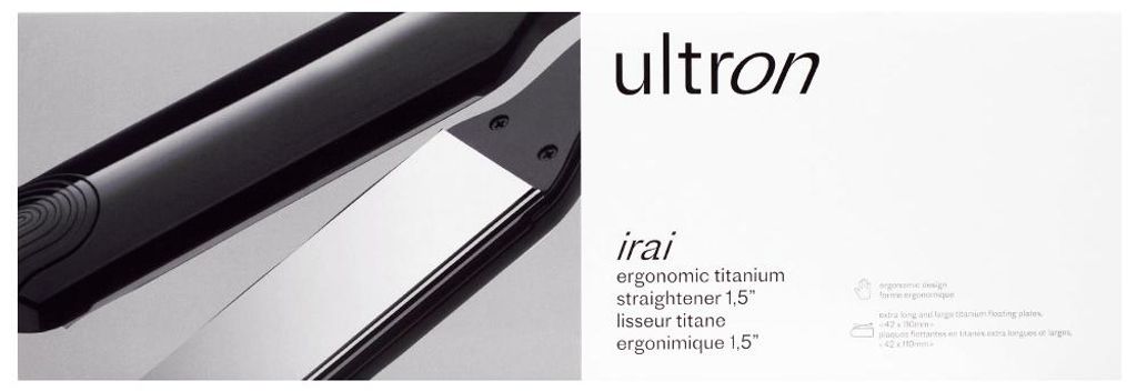 Ultron Irai Ergonomic Titanium Straightener 1.5 - Ergonomische Titan-Haarglätter