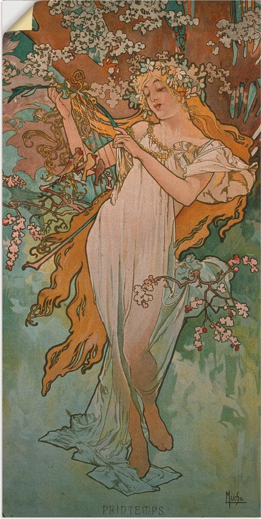 ARTland Wandbild, selbstklebend Jahreszeiten: Frühling. 1896. Größe: 75x150 cm