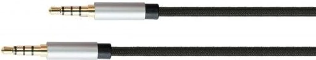 Cavo Audio Premium Python Jack 4 Poli 2m - Finitura Tessile Nera