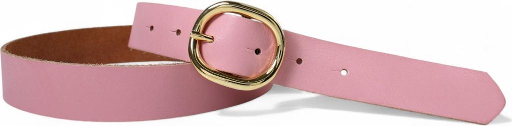 Ledergürtel Damen Echtleder 2,8 cm, ovale Schnalle gold, Gürtel FRONHOFER