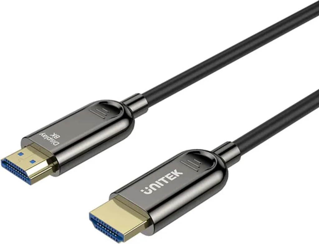 Câble HDMI 8K 120Hz AOC Unitek 30m - Ultra Haute Vitesse 48Gbps Gris