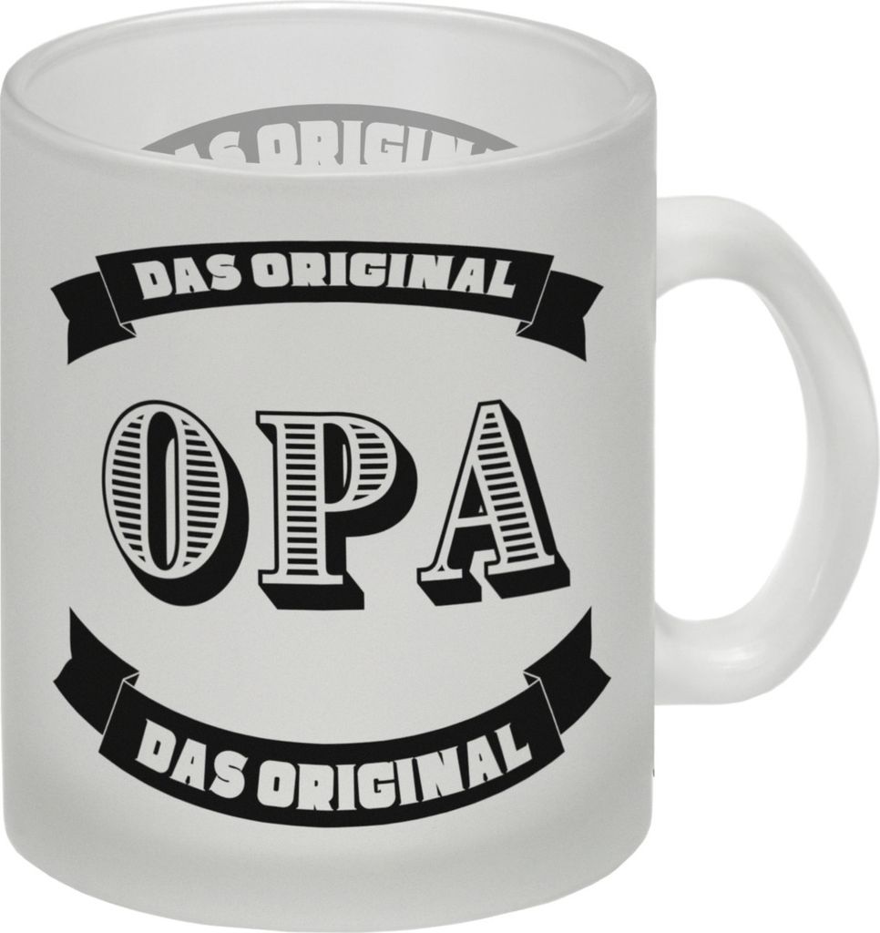 Opa Glas Tasse mit Spruch Opa Das Original Produktbild 