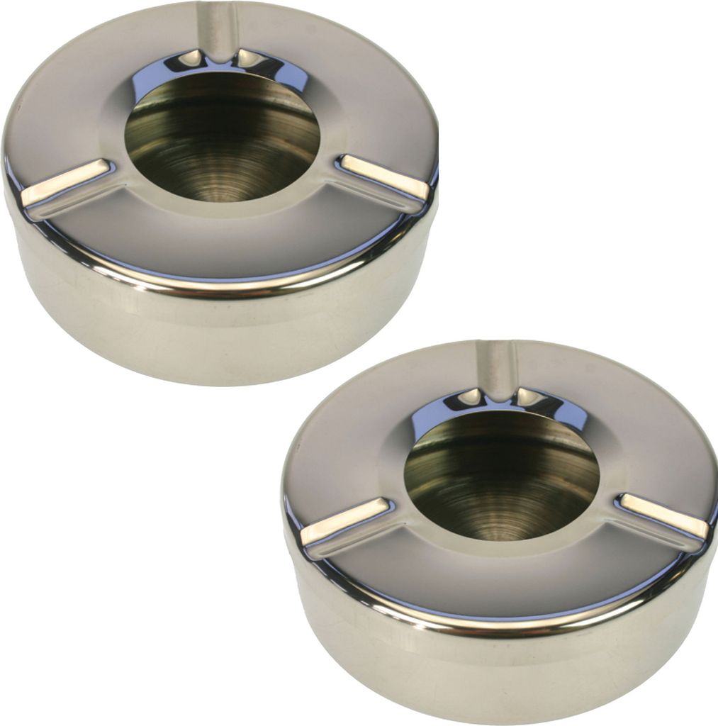 2x Aschenbecher Edelstahl Gastroaschenbecher Produktbild 