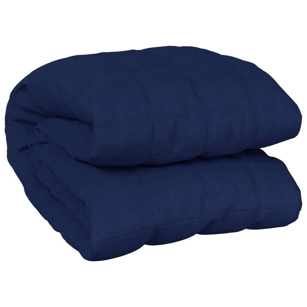 vidaXL Couverture de poids Bleu 155x220 cm 11 kg Tissu Image du produit 