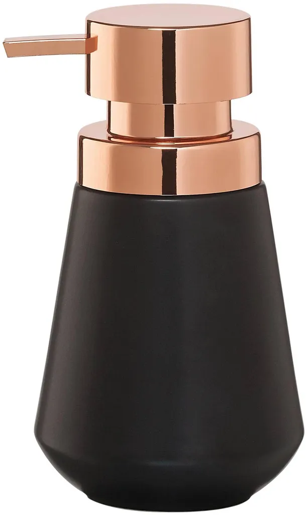 Distributeur de savon liquide en céramique noire pour salle de bain chic