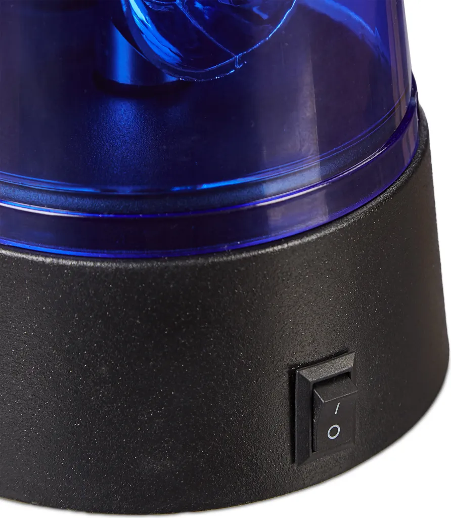 Faro Rotante Blu LED Party - Luce di Avviso Portatile a Batteria - 7