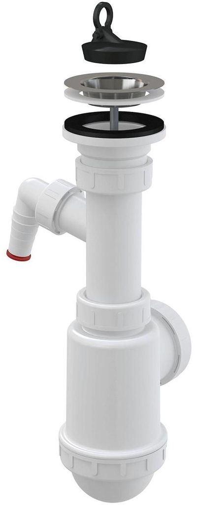 Alcadrain Spülbeckensiphon mit einem Edelstahlgitter DN 70 Produktbild 