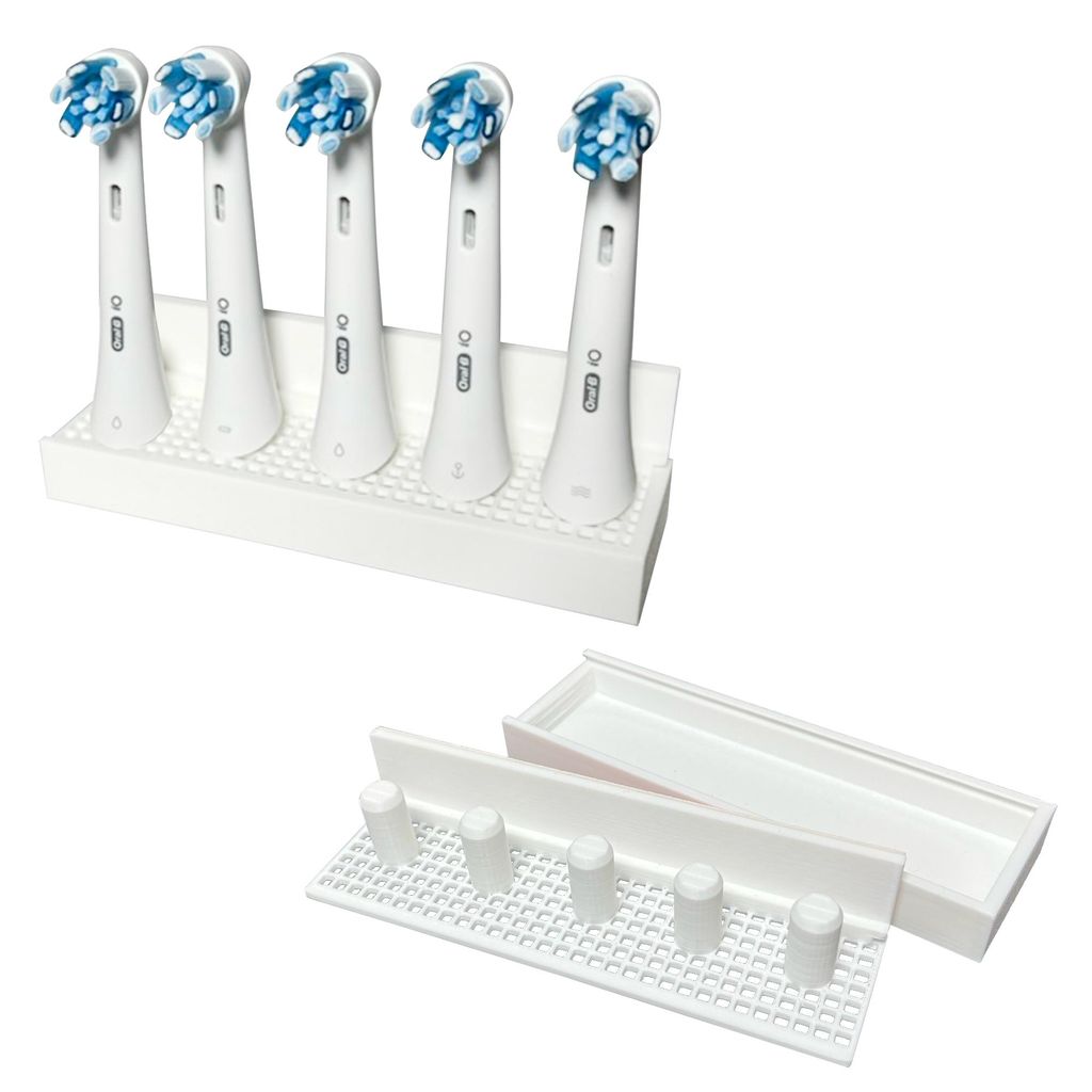 Aufsteckbürstenhalter für Oral-B iO - 5 Halter - Weiß - Produktbild 