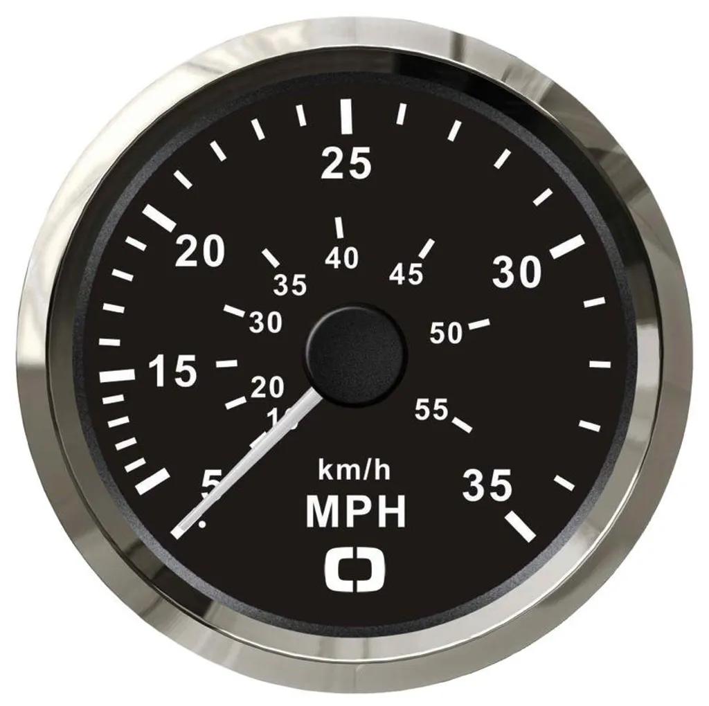 Compteur de Vitesse Pitot 35 MPH Noir - Idéal pour Ski Nautique et Pêche