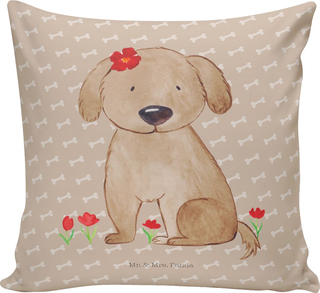 Mr. & Mrs. Panda Kissen 40x40 Hund Dame - Hundeglück - Geschenk, Sofa, Tierliebhaber, Sofakissen, Polster, Liebe, Dekokissen, für, Hunde, Vierbei...