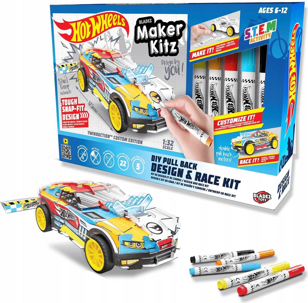 Bladez toyz. BTHW-M01Y Hot Wheels, kreatywny zestaw Maker Zdjęcie produktu 