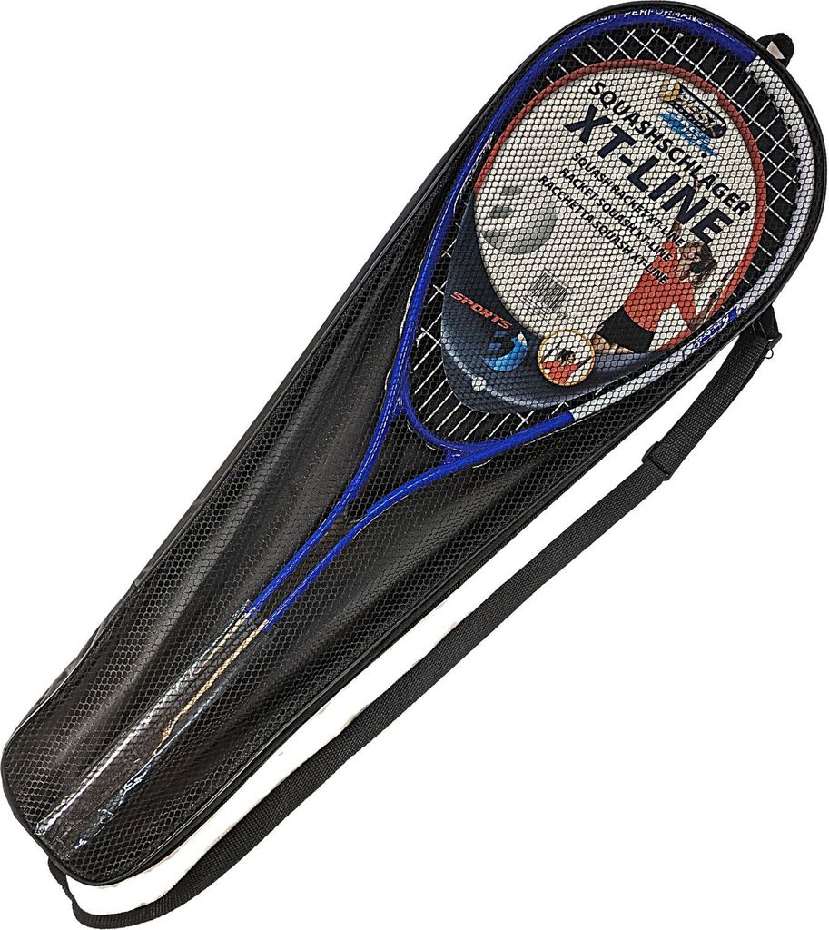 Best Sporting Squashschläger XT-Line I Inklusive Tasche I Squash Racket aus hochwertigem Aluminium I Mit ergonomischem Griff I Länge 59 cm I Rack...