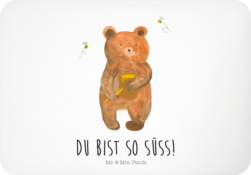 Mr. & Mrs. Panda magnet Bär Honig - Weiß - Geschenk, Kühlschrankmagnet, Teddy, haftmagnet, Notizhalter, Partner, whiteboardmagnet, Liebe, Honigb...