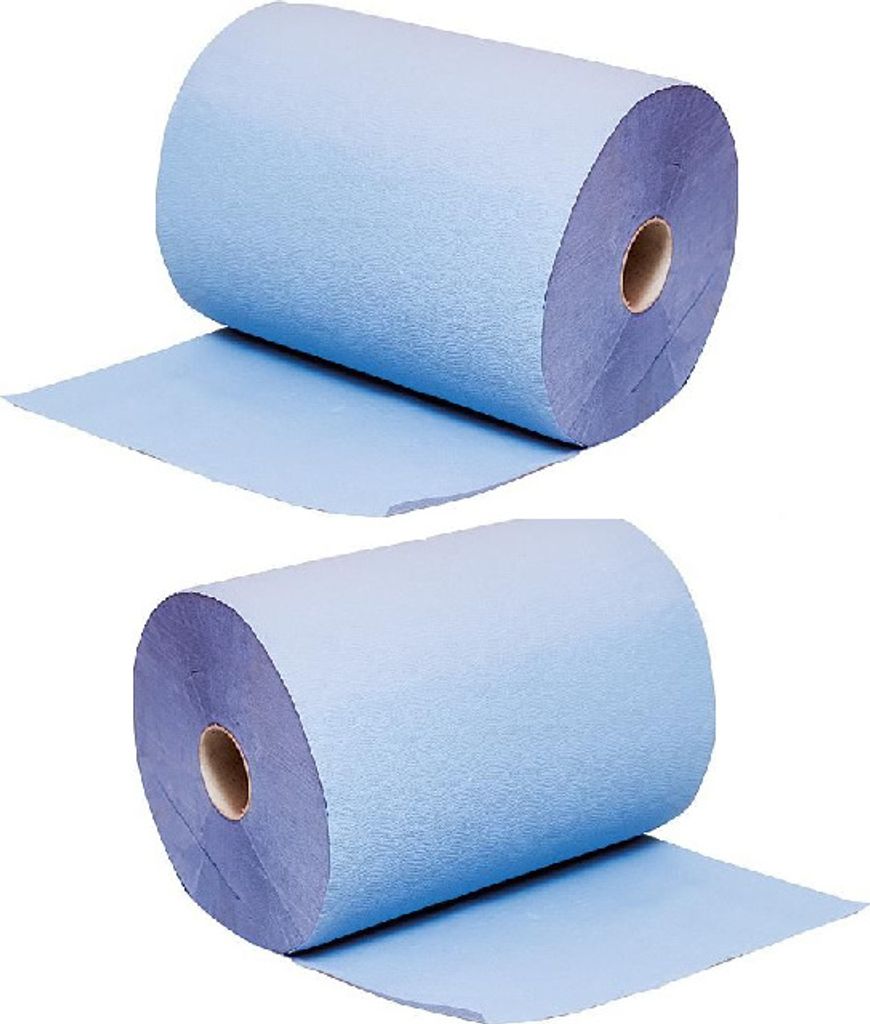Iwetec 2x Putzrolle Premium 3-lagig blau