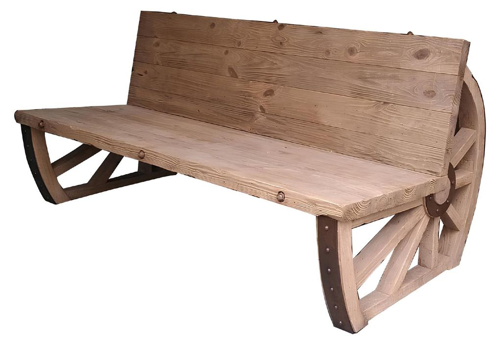 Gartenbank Holz Parkbank Massiv Sitzbank Garten Gartenmöbel 3 Sitzer Rad Möbel
