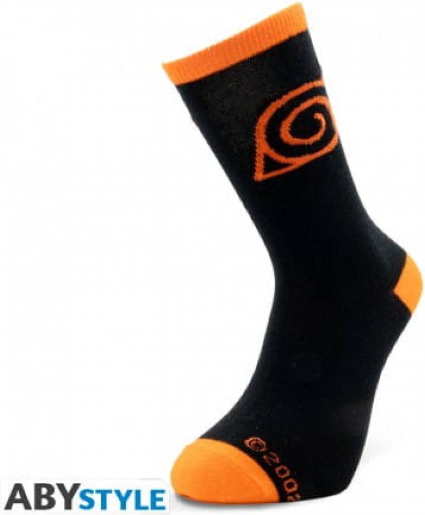 NARUTO SHIPPUDEN - Socks - Black & Orange - Konoha Produktbild 