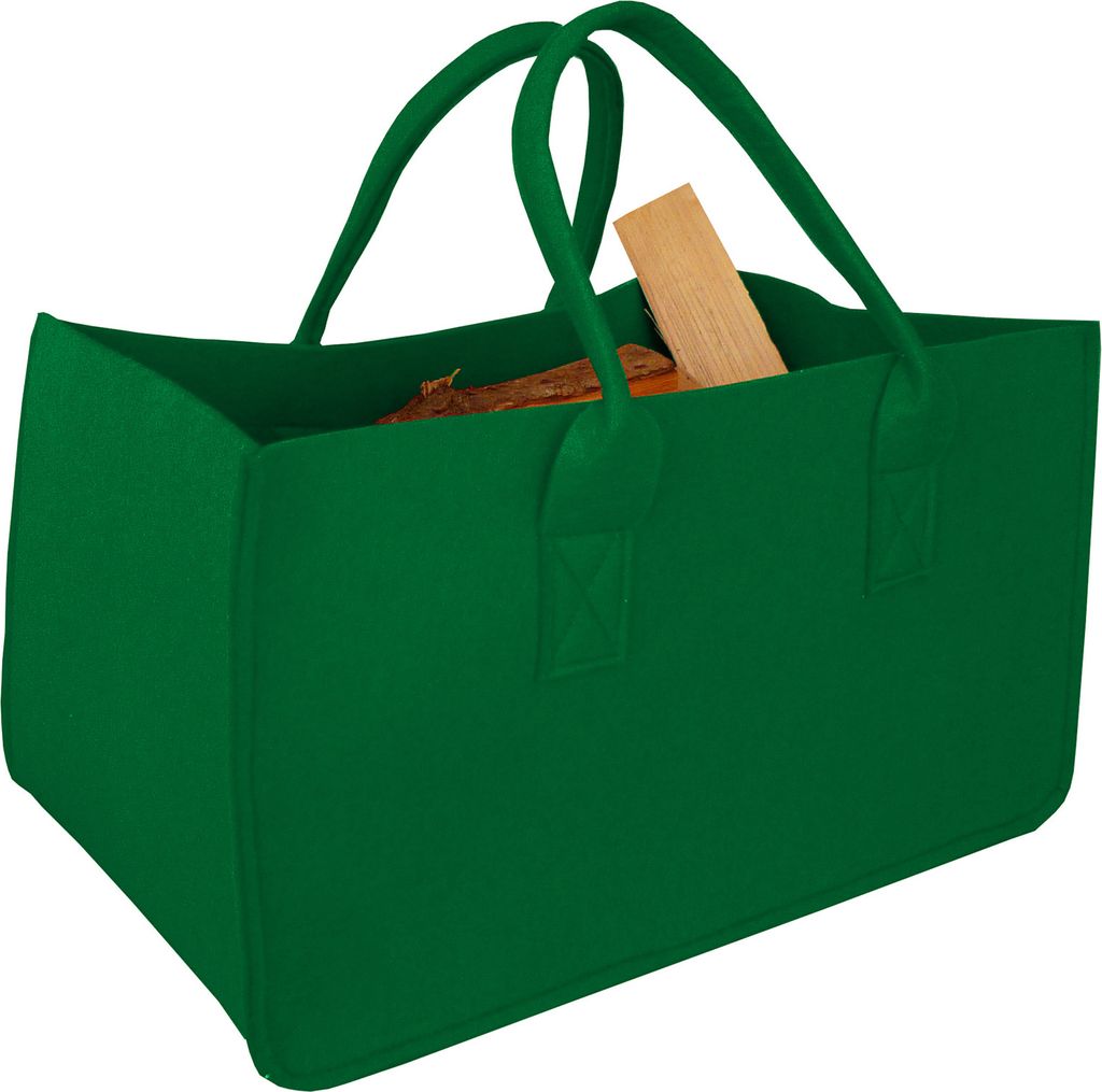 Filztasche grün, B/H/T –50/34/27 cm