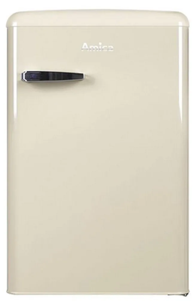 Réfrigérateur Table Top Amica Rétro Coffee Cream de 106L avec Congélateur