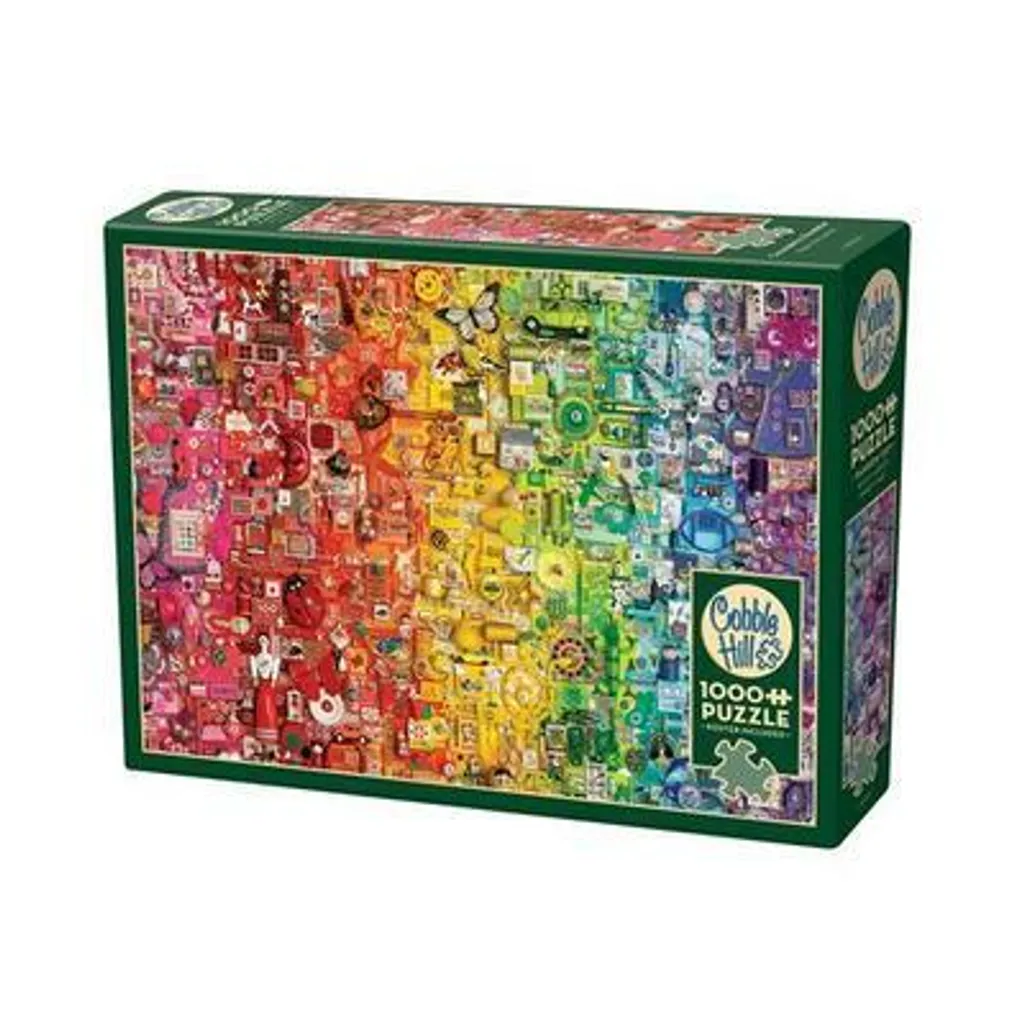 Puzzle 1000 pièces Cobble Hill Arc-en-ciel : finies les pièces fragiles