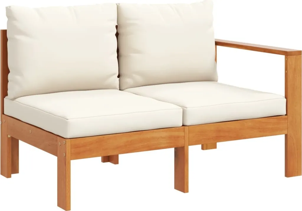 Méridienne de jardin 2 places en bois d'acacia massif design épuré