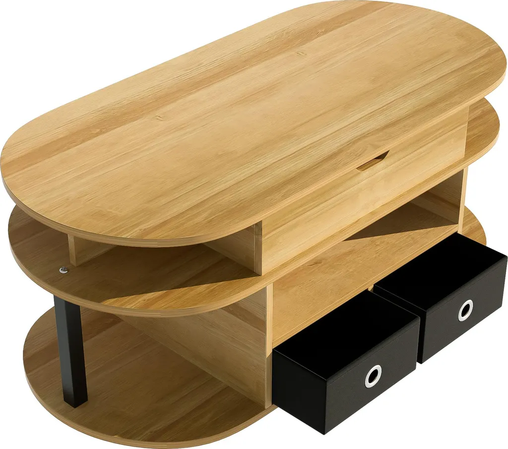 Table basse bureau relevable idéale pour télétravail avec rangements - 11