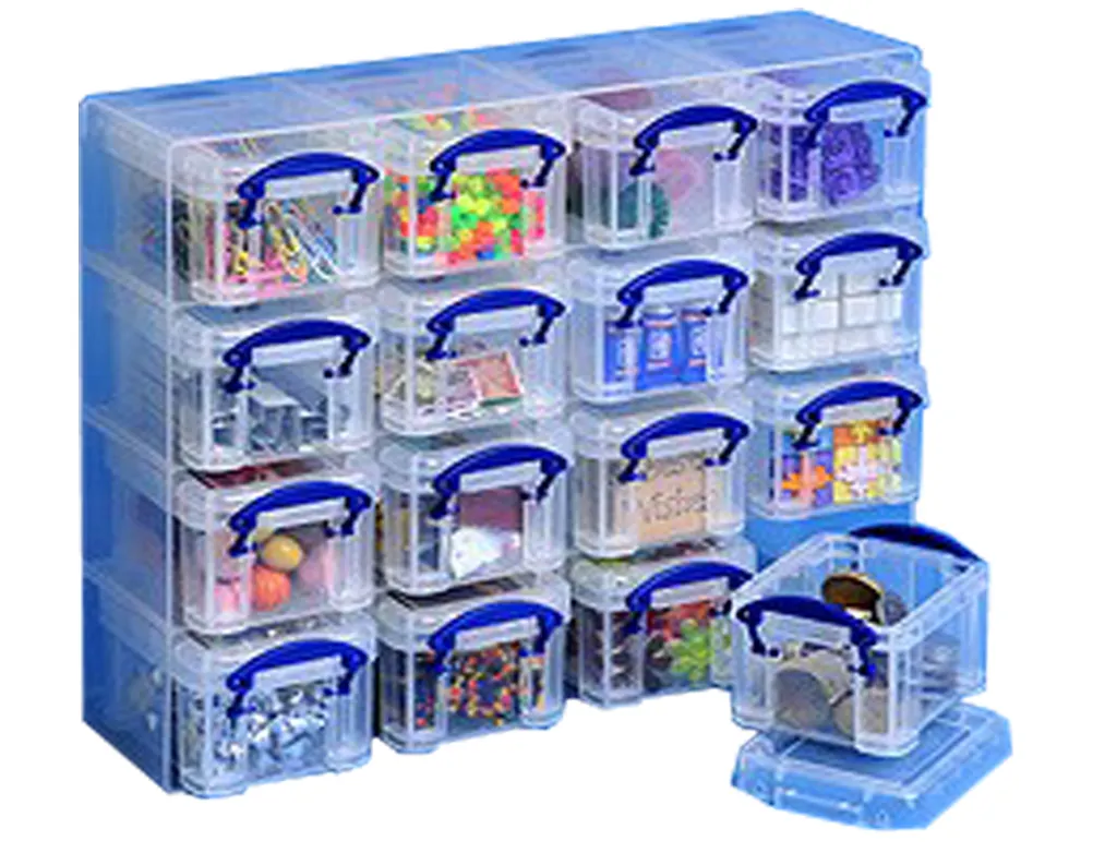 Organiseur de bureau 16 mini boîtes pour perles et fournitures créatives