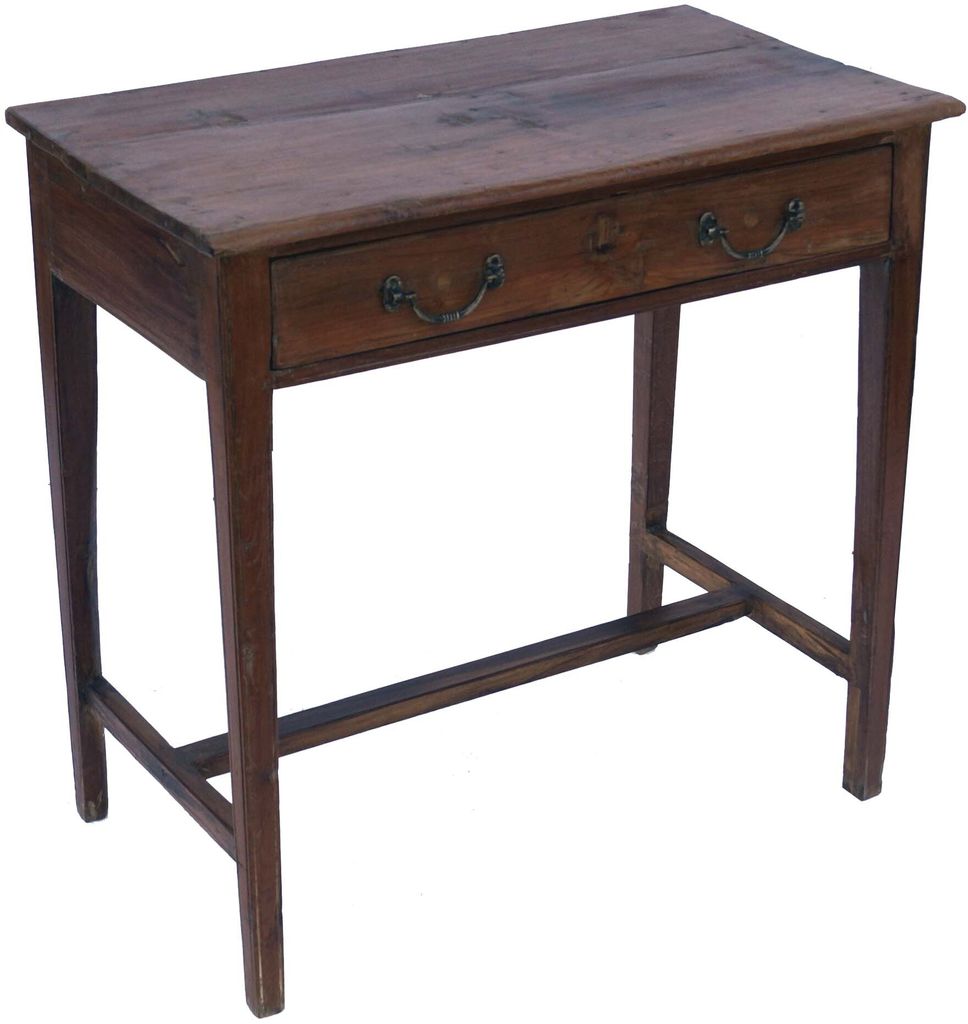 Antiker Schreibtisch mit 1 Schublade - Modell 20, Braun, Holz, 76*77*43,5 cm, Schreibtische & Schreibpulte