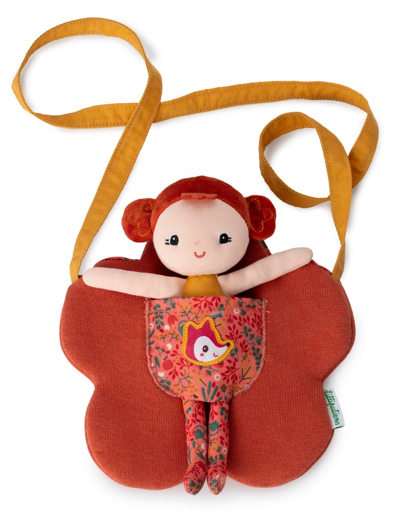 Lilliputiens Puppe Adele mit blumenförmiger Tasche - buntes Spielzeug für Kinder