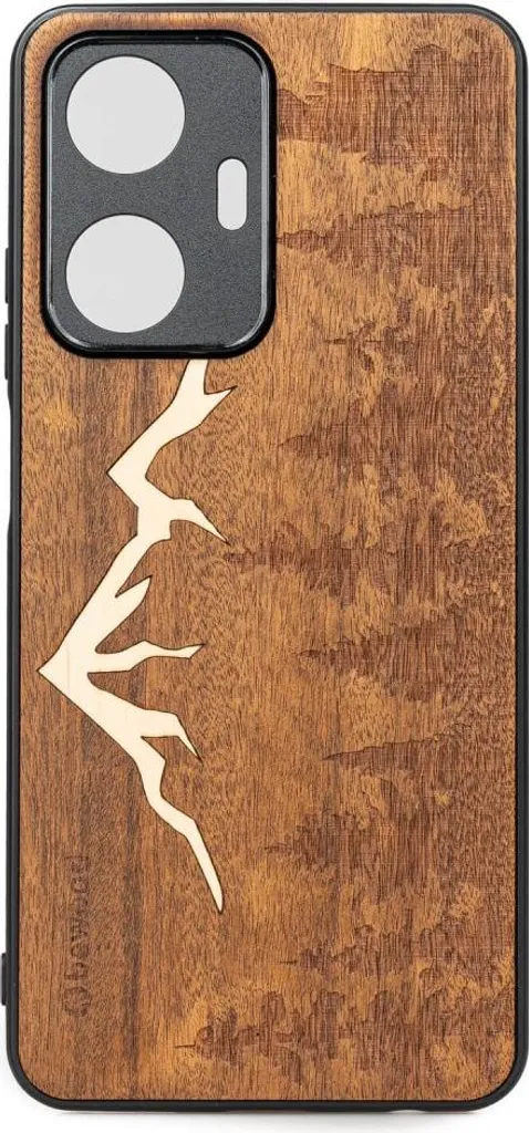 Coque Realme C55 Bewood gravée en bois d'Imbuia style Montagnes Chic