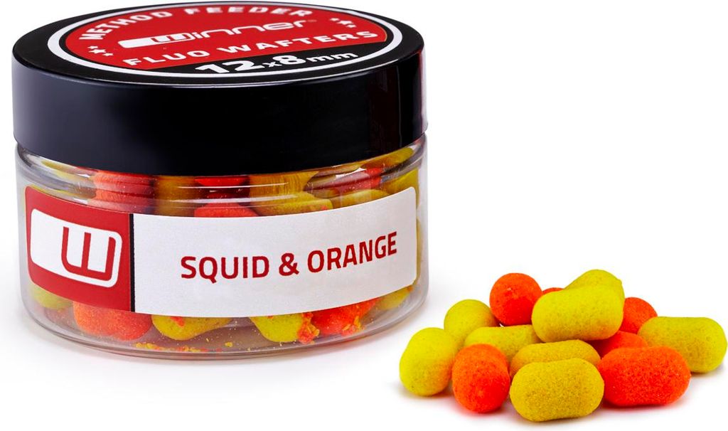 Fluo Wafters 20 g - Tintenfisch- und Orangen-Methodenköder