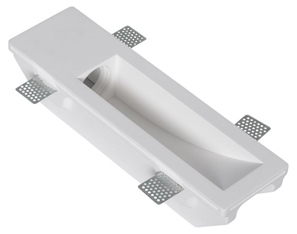 Wandleuchte Pladur-/Gipseinbau für GU10 / GU5.3 LED-Glühbirnen Schnitt 353x103mm Weiß