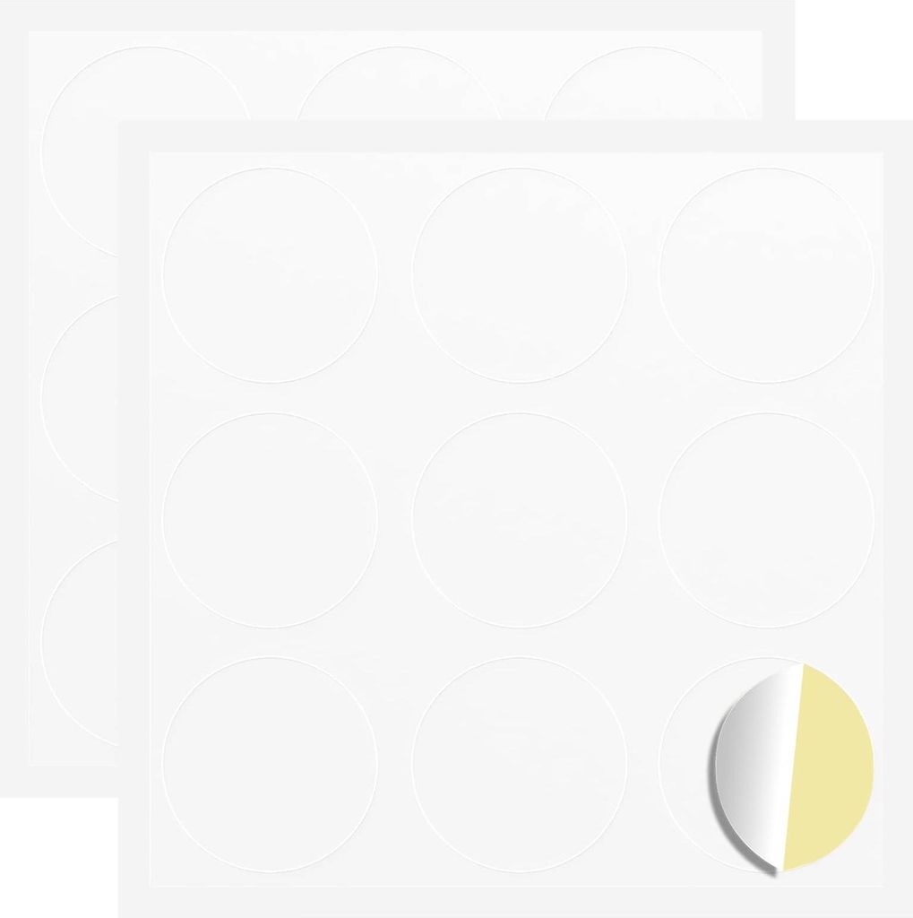 vidaXL Sticker 2 pcs Weiß Ø 20 x 0,5 mm Papier
