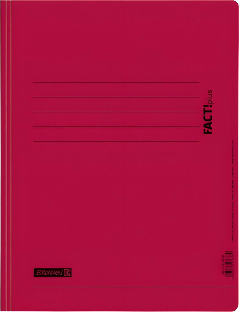 A red folder with horizontal lines.