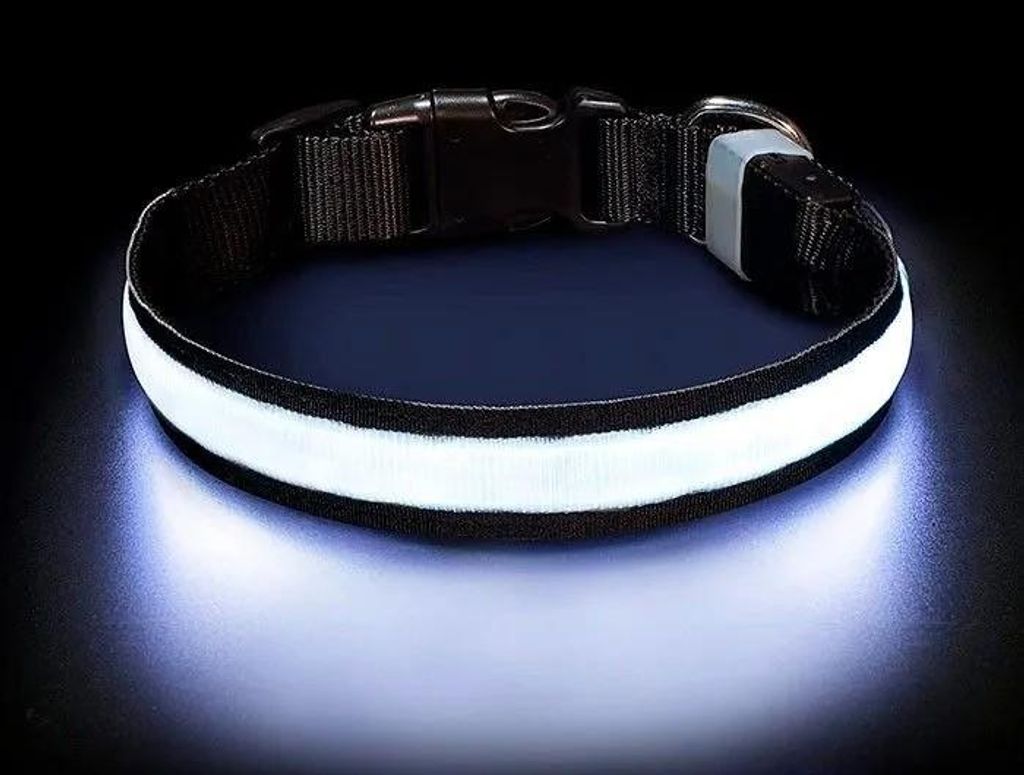 LED obojek pro psa USB dobíjecí, svítící obojek pro psy na Obrázek produktu 