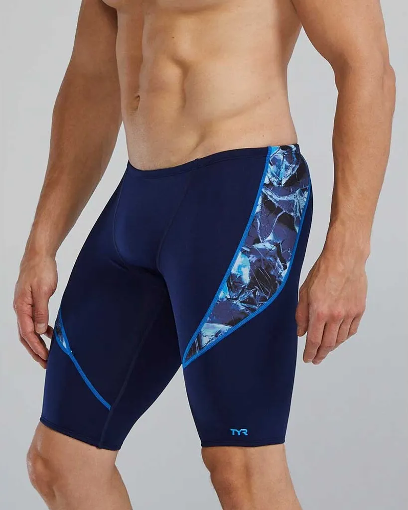 Maillot de Bain Jammer Natation Homme Tyr Durafast Elite Bleu Taille 38 - 3