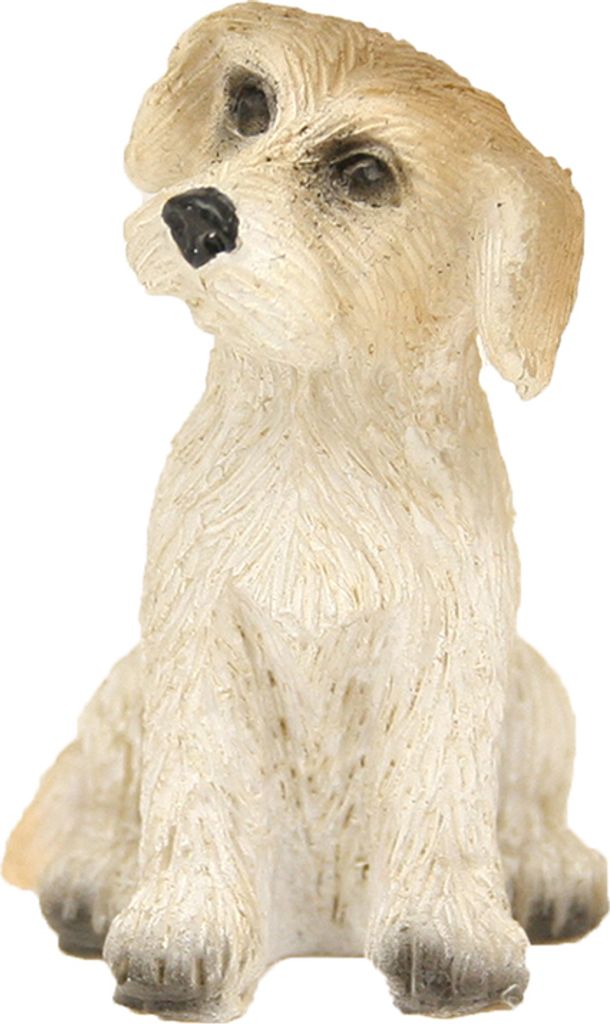 FADEDA Hund sitzend / Höhe:4 cm / handbemalt / detailgetreue Krippen Figuren - Weihnachten Tisch Dekoration Krippe Zubehör