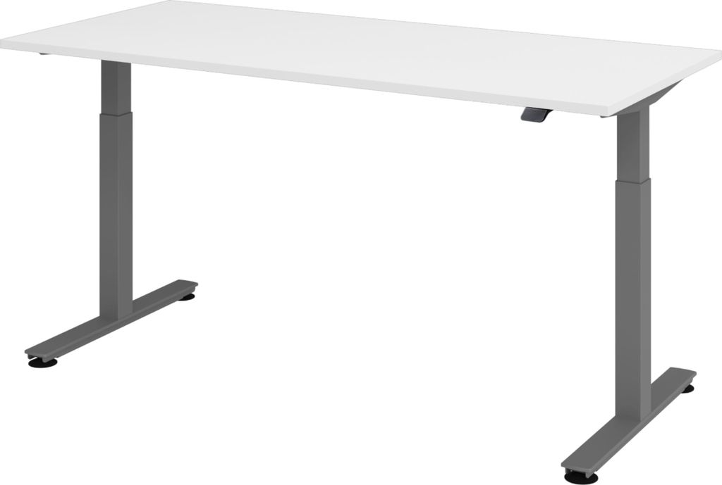 bümö Schreibtisch elektrisch XMST - Nachbildung: Weiß, Gestell: Graphit, Größe: 180 x 80 cm