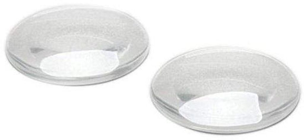 Kristalheldere ronde glazen koepeltegels, 2 stuks, 50 mm